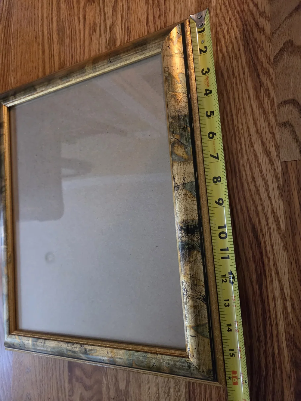 Vtg Gold & Black Wall Frame With Multi-Opening Photo Mat - Holds 11x14 Photo